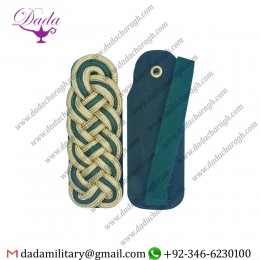 SHOULDER BRAID, MAJOR BRAID, ROUND CORD PROTECT GREEN GOLD, FELT