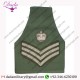 GUARDS COLOUR SERGEANT REVERSIBLE BRASSARD OLIVE, DARK GREEN WITH QUEEN ELIZABETH'S CROWN. EMBROIDERED ARM-BAND OR BRASSARD
