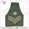 GUARDS COLOUR SERGEANT REVERSIBLE BRASSARD OLIVE, DARK GREEN WITH QUEEN ELIZABETH'S CROWN. EMBROIDERED ARM-BAND OR BRASSARD