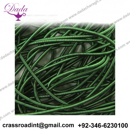 Dull bullion wire  gold embroidery material  gold strings for badge embroidery  leag green