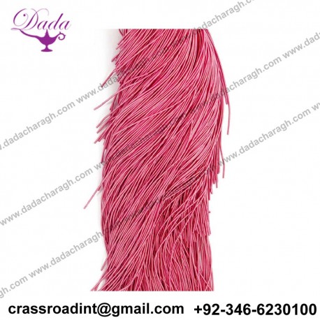 French Metallic Gimp Copper Bullion Wire Wire For Embroidery Work - Pink in color