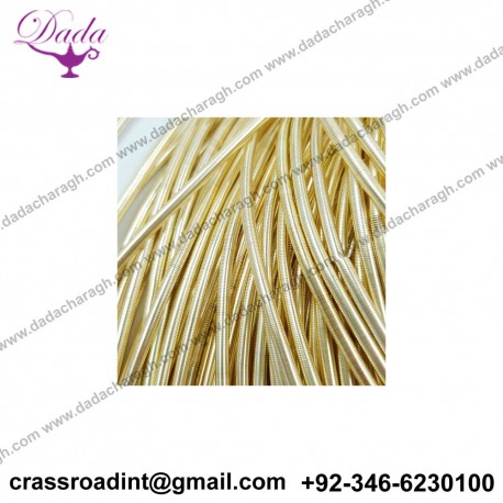 Rough purl bullion French Wire, 3 mm diameter, Light Gold Color