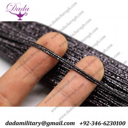 Soutache Cord - Metallic Black Braid Cord - 2 mm Twisted Cord - Soutache Trim - Jewelry Cord