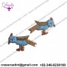 blue bird patch, embellishment, decorative applique, sew on, dress making, gold bullion, bead