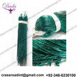 1MM French Metallic Rough Wires in Emerald Green Colour