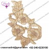 Boutique Golden Flower Work Embroidery Stitching Patches badge