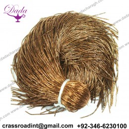 Bullion Wire, French Wire, Metallic French Wire, french coil, Rough Purl, Bullion Thread,Nakshi,Purl wire in Dark Gold