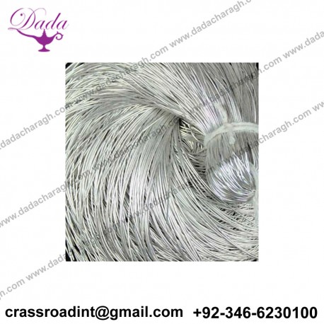 Bullion Wire, French Wire, Metallic French Wire, French Coil, Rough Purl, Bullion Thread, Nakshi, Purl Wire In Silver