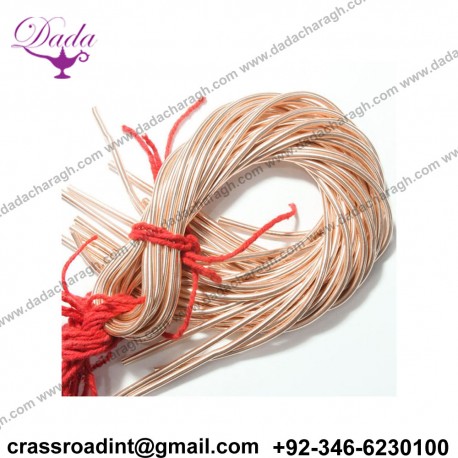 Bullion Wire, French Wire, Metallic French Wire, French Coil, Rough Purl, Bullion Thread,nakshi,purl Wire In Rose Golden Colour