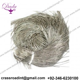 Bullion Wire, French Wire, Metallic French Wire, French Coil, Smooth Purl, Bullion Thread, Purl Wire In Light Grey Color