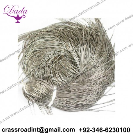 Bullion Wire, French Wire, Metallic French Wire, French Coil, Smooth Purl, Bullion Thread, Purl Wire In Light Grey Color