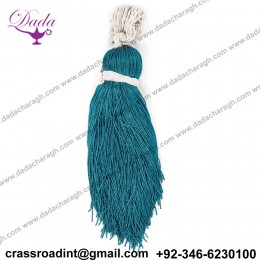 French Metallic Sparkling Copper Bullion Wire For Embroidery Work - Sea Blue in color