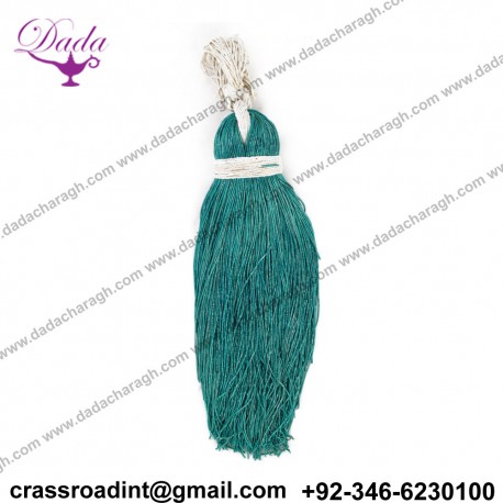 French Metallic Sparkling Copper Bullion Wire For Embroidery Work - Sky Blue in color