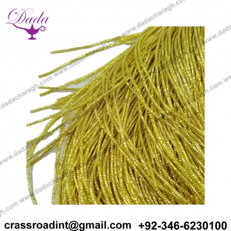 French Wire, Bullion Wire, 1 mm diameter, Yellow Lemon Color