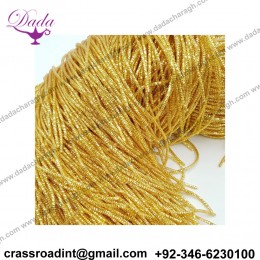 French Wire, Bullion Wire, 2 mm diameter, Dark Gold Color