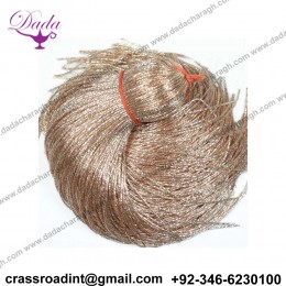 French Wire, Metallic Rough Wire, Bullion Wire, Nakshi in Rose Gold Colour