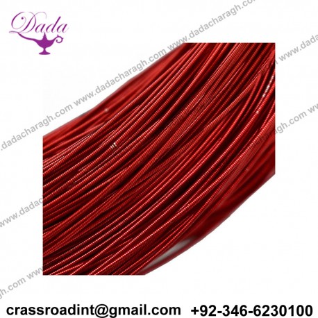 Gimp Stiff Wire Copper zardosi French embroidery Stiff wire in Red Color
