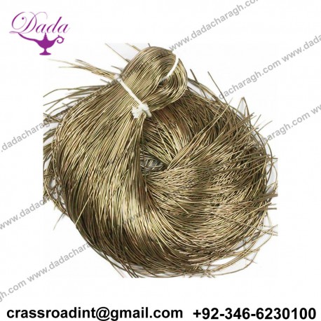 French Wire, Bullion Wire , Thinnest French Metallic Wire in Brass Colour
