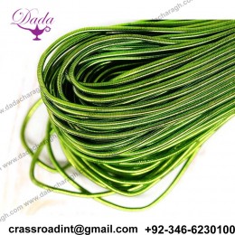 Light Green Round Smooth Copper Hand Embroidery French Fine Metallic Wire Goldwork Bullion Indian Gimp Dabka Purl