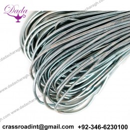 Light Hematite Silver Round Smooth Copper Hand Embroidery French Fine Metallic Wire Goldwork Bullion Indian Gimp Dabka