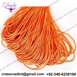 Peach Orange Round Smooth Copper Hand Embroidery French Fine Metallic Wire Goldwork Bullion Indian Gimp Dabka Purl