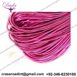 Rose Pink Round Smooth Copper Hand Embroidery French Fine Metallic Wire Goldwork Bullion  Indian Gimp Dabka Purl Thread