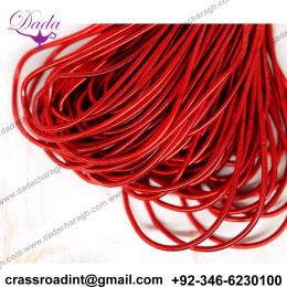 Scarlet Red Round Smooth Copper Hand Embroidery French Fine Metallic Wire Goldwork Bullion Indian Gimp Dabka Purl