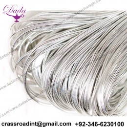 Silver Round Smooth Copper Hand Embroidery French Fine Metallic Wire Goldwork Bullion Luneville Tambour Indian