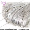 Silver Round Smooth Copper Hand Embroidery French Fine Metallic Wire Goldwork Bullion Luneville Tambour Indian