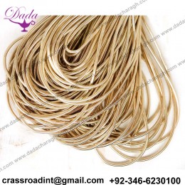 White Silver Gold Round Smooth Copper Hand Embroidery French Fine Metallic Wire Goldwork Bullion Luneville