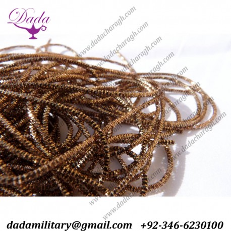 Coppery brown curly cannetille