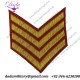 4 Strip Gold Wire Hand Embroidered Chevrons on Red Blazer