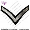 Army Chevron Lance Corporal Chevrons - Silver on Black