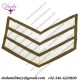 Army Grade Insignia Sergeant Chevron White On Khaki