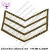Army Grade Insignia Sergeant Chevron White On Khaki