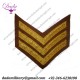 Army Grade Insignia Sergeant Chevron, Brown, Gold, Mess Dress, Rank, 3 Bar