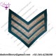 British Army ranks Sergeant Chevron, QOY Blue, Mess Dress, Rank Badge, 3 Bar, Silver, Army, New