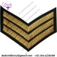 British Army ranks Sergeant Gold On Grass Green Rank Chevron