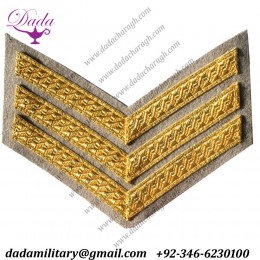 British Army ranks Sergeant Gold On Grebe Grey Rank Chevron Intelligence Corp