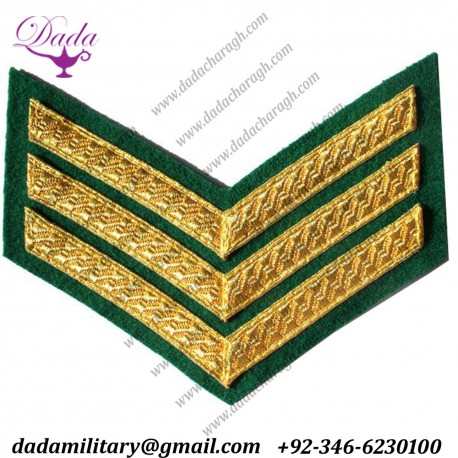 British Army ranks Sergeant Gold On Intelligence Corps Green Rank Chevron