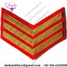 British Army ranks Sergeant Gold On Red Rank Chevron - Mess Dress