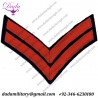 Corporal's Rank Stripes - Royal Marines Red On Navy - Old Braid Marines or Commando