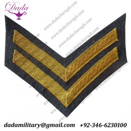 Grade Insignia RAF Corporal Chevron, Rank, Mess Dress, 2 bar, Badge