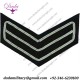 Military Chevron Hon Artillery Coy Blue Tunic Rank Chevrons - 2 Bars Silver Outline Blue Bullion wire-embroidered