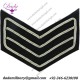 Military Chevron Hon Artillery Coy Blue Tunic Rank Chevrons - 3 Bars Silver Outline Blue Bullion wire-embroidered