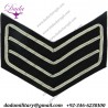 Military Chevron Hon Artillery Coy Blue Tunic Rank Chevrons - 3 Bars Silver Outline Blue Bullion wire-embroidered