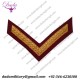 Military Grade Insignia RAMC Lance Corporal Chevron, Medical Cherry, Mess Dress, 1 Bar, Army, Military