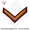 Military Grade Insignia RAMC Lance Corporal Chevron, Medical Cherry, Mess Dress, 1 Bar, Army, Military