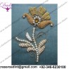 brooch hand embroidery brooch badges Bullion wire fashion Indian China embroidered patches