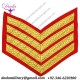 Military Insignia 4 Bar Chevron Gold On Red Mess